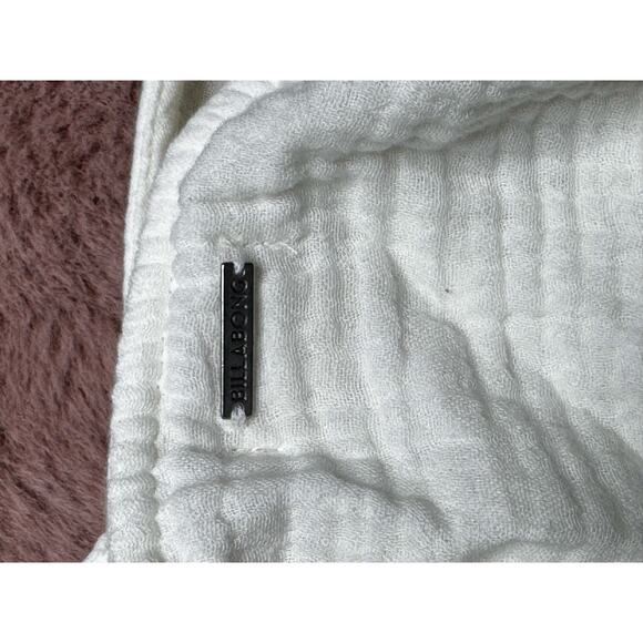 Billabong Open Skies Top Women’s M/10 White Linen Crop Tank NWT - Picture 7 of 8